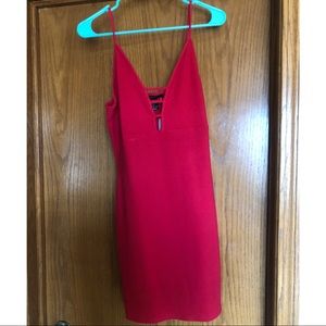 Red mini dress